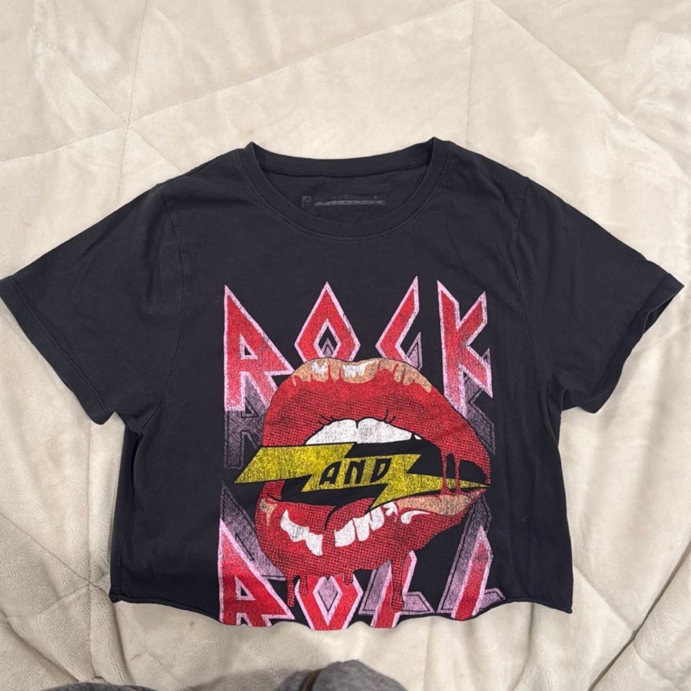 Prince Peter Cropped Top Rock and Roll Size Medium Distressed Bottom